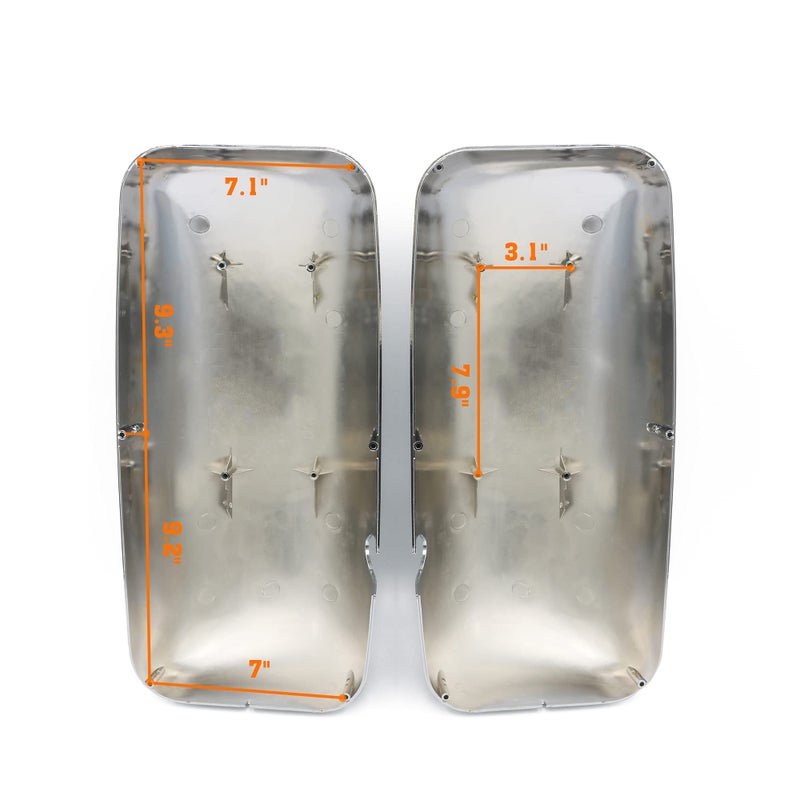 CPOWACE Chrome Door Mirror Covers for Kenworth T660,Left/Driver Side & Right/Passenger Side for Kenworth T600 /T660 Mirror Cover - Image 2